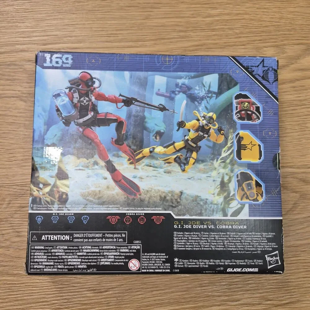G.I. Joe Classified MASS G.I. Joe Diver Vs Cobra Diver 2 pack #169 Sealed